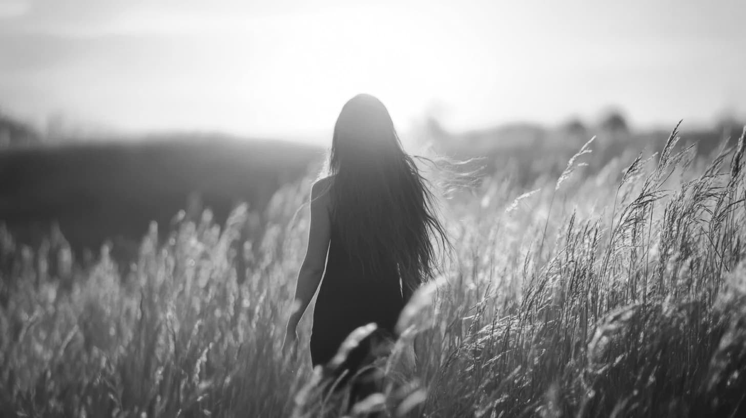 Silhouette of a lone figure walking into the sunset, symbolizing escape